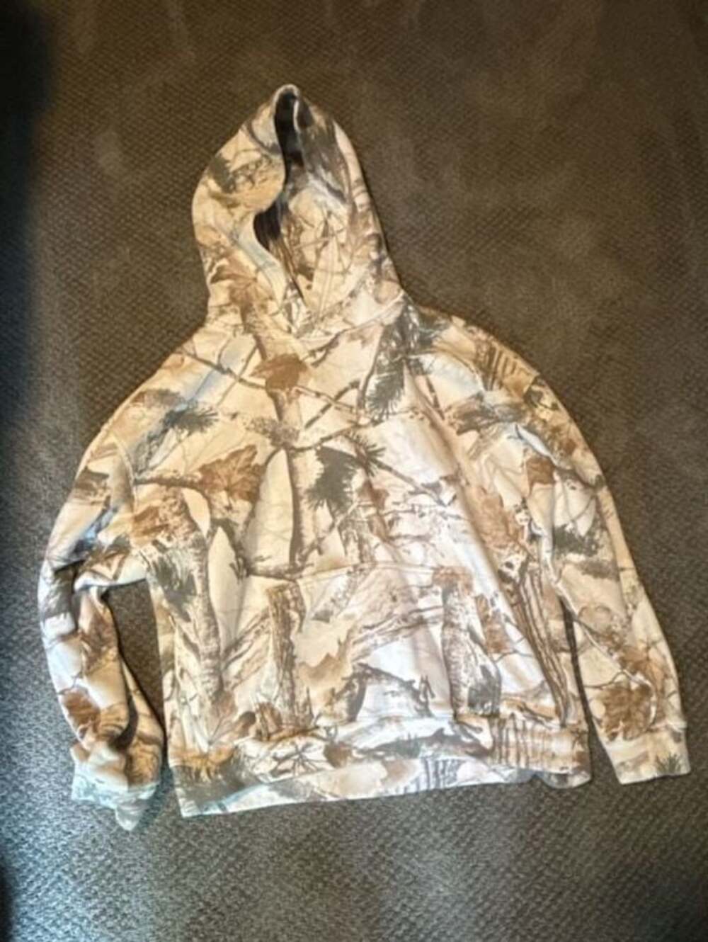 Hollister Boxy Fit Camo Pullover Hoodie